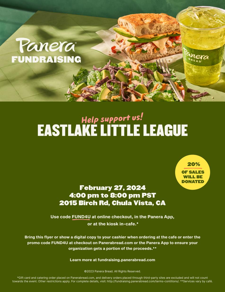 Restaurant Nights 2024 – Eastlake Little League